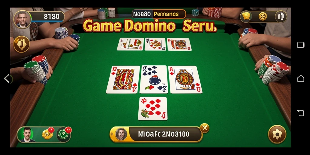 Tampilan gameplay seru dalam game Domino 8180.