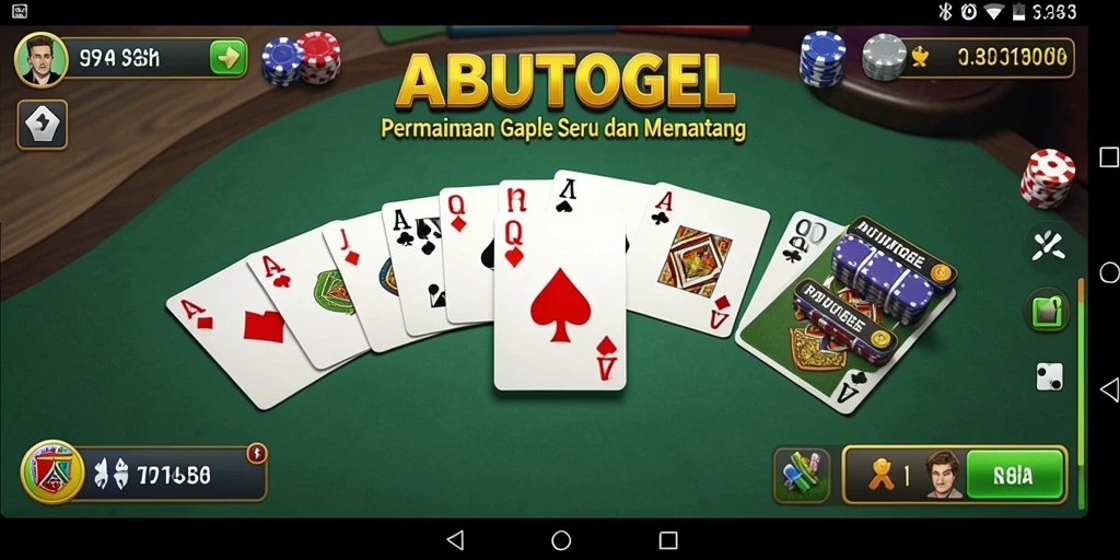 Tampilan menarik dari gameplay seru Gaple di ABUTOGEL.