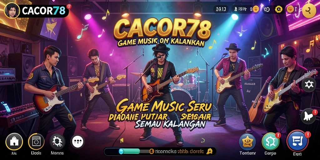 Screenshot gameplay CACOR78 menampilkan keseruan bermain musik.