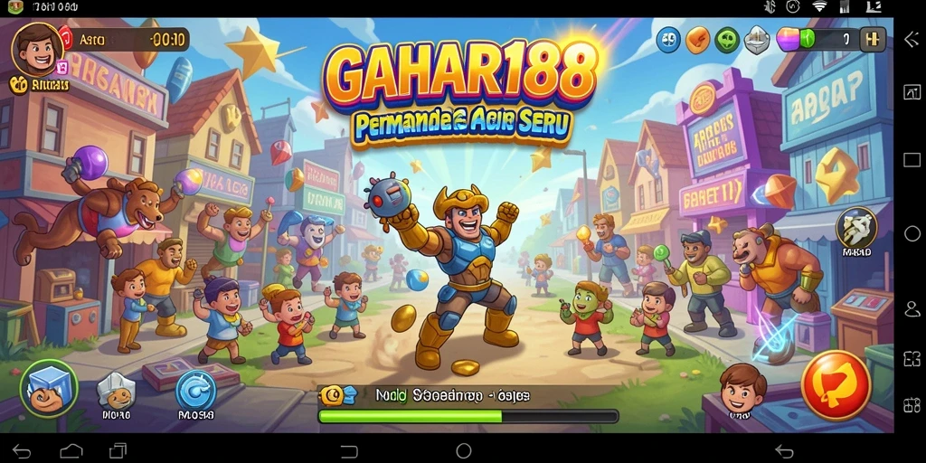 Tangkapan layar gameplay seru dalam GAHAR188 yang penuh warna.