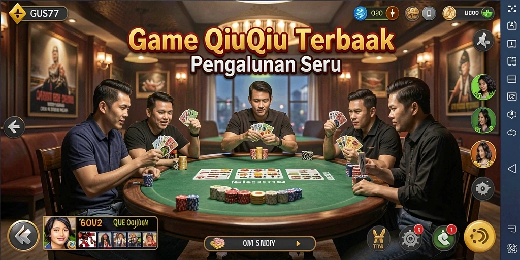 Screenshot gameplay QiuQiu GUS77 yang menampilkan aksi seru.