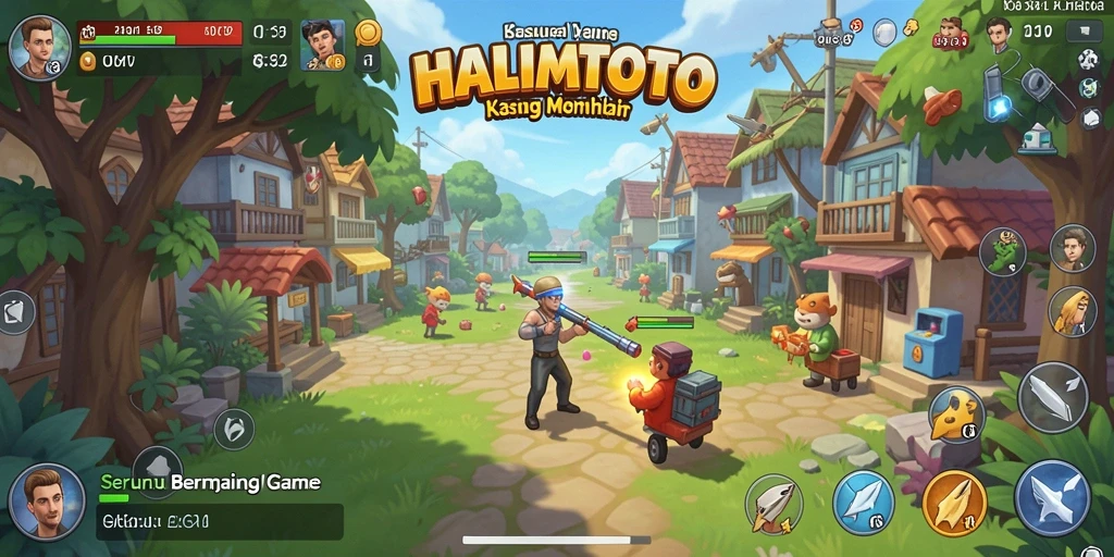 Screenshot menampilkan gameplay seru dan penuh warna di HALIMTOTO.