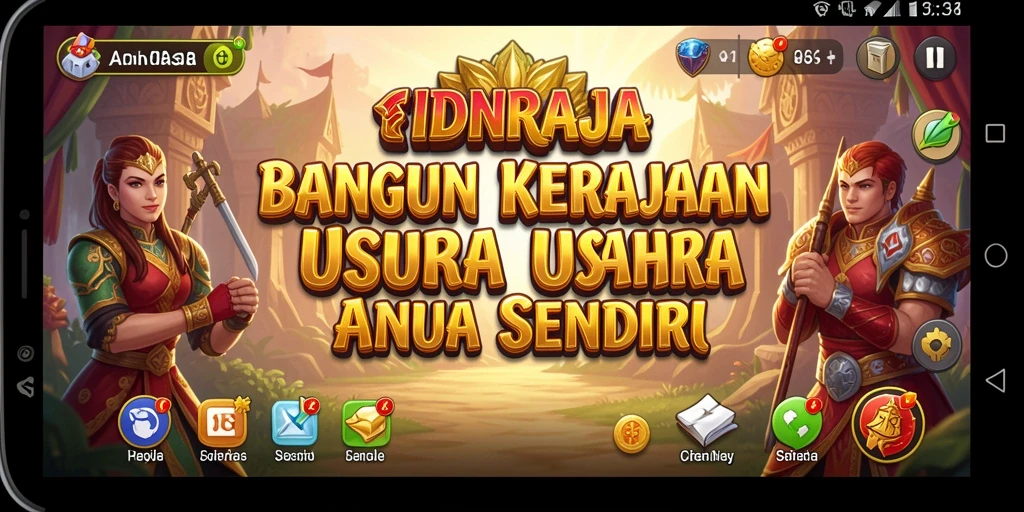 Screenshot gameplay IDNRAJA menampilkan berbagai jenis usaha yang bisa dikelola.