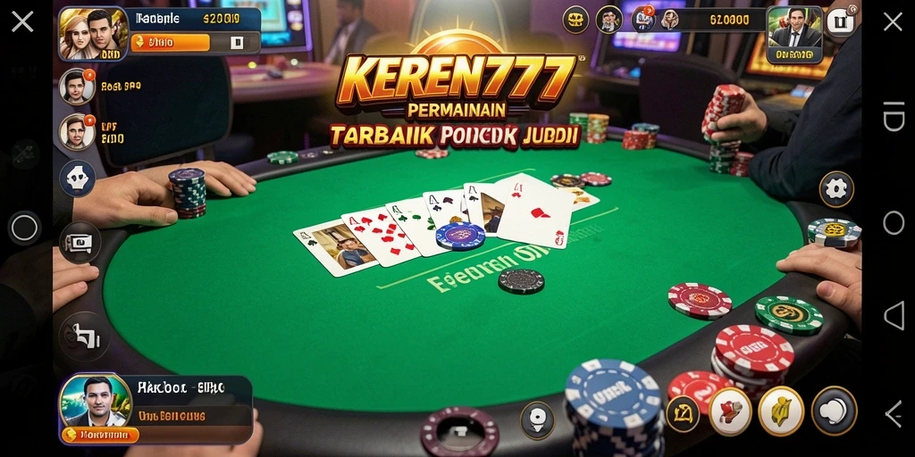 Tampilan gameplay seru di KEREN777 yang menarik para pemain Poker.
