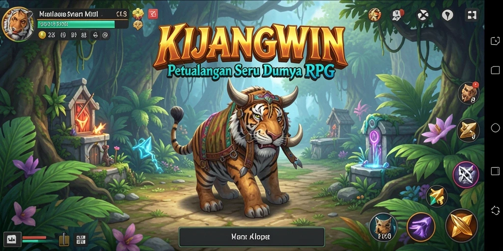 Tampilan gameplay KIJANGWIN yang seru dan imersif dalam pertarungan RPG.
