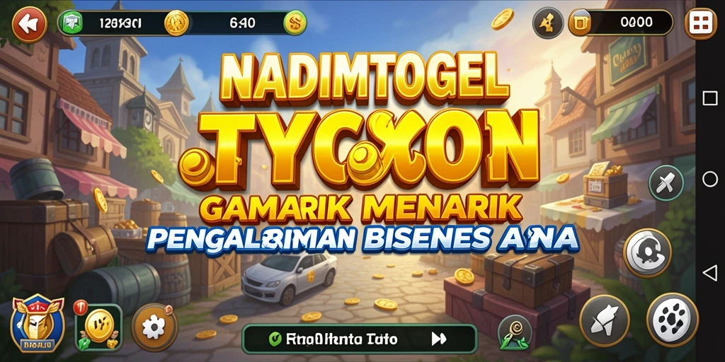 Tampilan gameplay NADIMTOGEL yang mengasyikkan dalam membangun bisnis Tycoon.