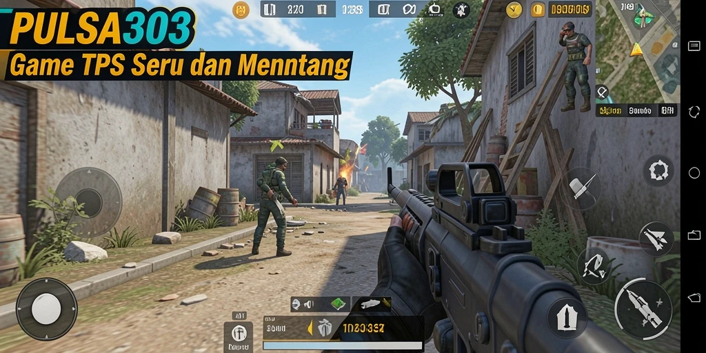 Screenshot utama PULSA303 menampilkan aksi pertempuran yang seru.