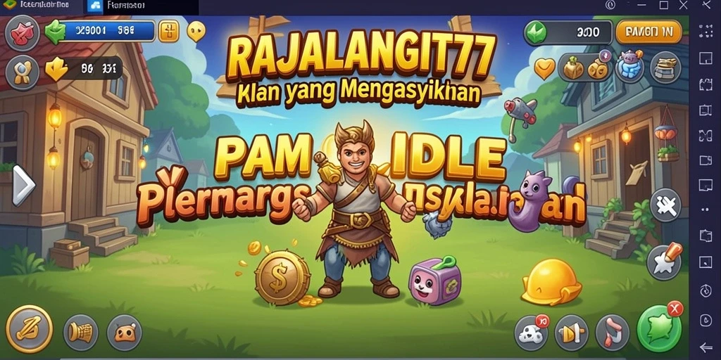 Tampilan gameplay <strong>RAJALANGIT77</strong> yang menawan dengan mekanisme permainan Idle.