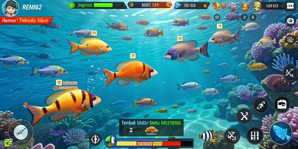 Tampilan menarik dari gameplay Tembak Ikan REMI62.