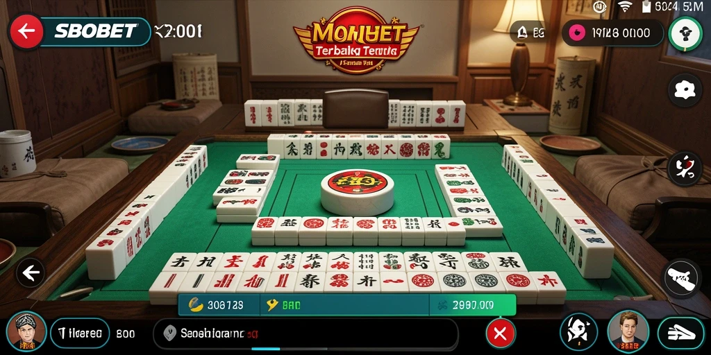 Screenshot SBOBET menampilkan gameplay Mahjong yang seru dan menantang.