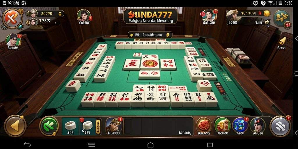 Screenshot menampilkan gameplay seru Mahjong di SUNDA777.