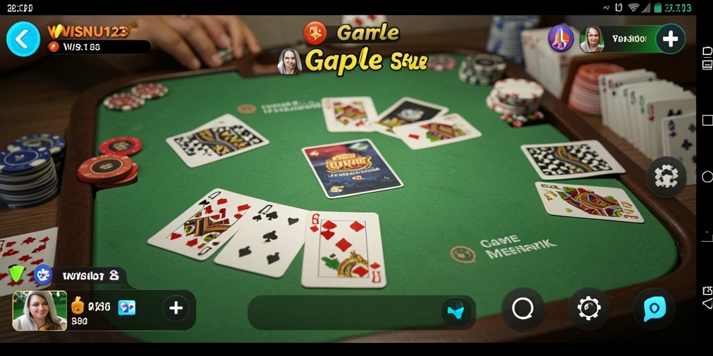 Tampilan gameplay menarik dari WISNU123 yang menghadirkan Gaple.